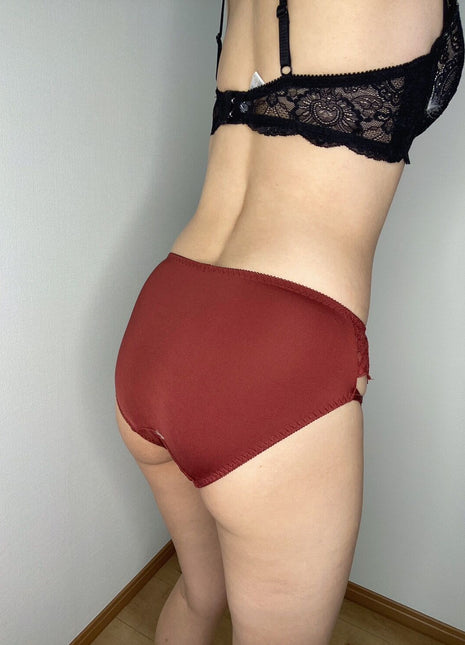 [Premium Used] Sexy wine red panties ♡