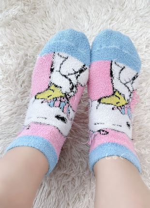 [Premium Used] Hole-punched fluffy socks💕