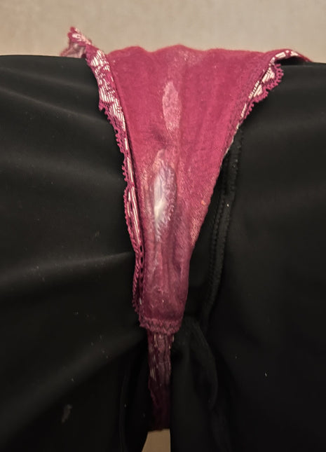 [Premium Used] Worn on February 12th. Thong with more discharge two days before ovulation.