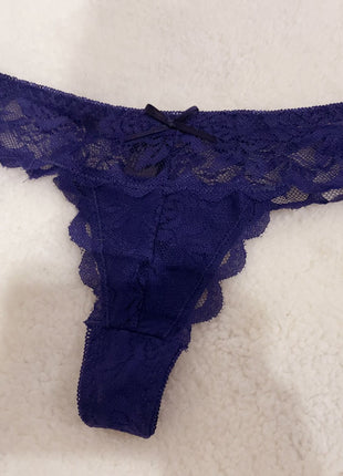 [Premium Used] Dark blue thong.