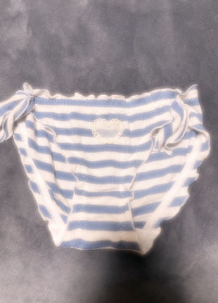 [Premium Used] Blue and white striped panties 💖