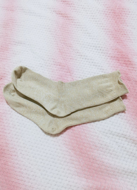 [Premium Used] Worn-out beige socks