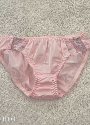 [Premium Used] Pink satin panties♡