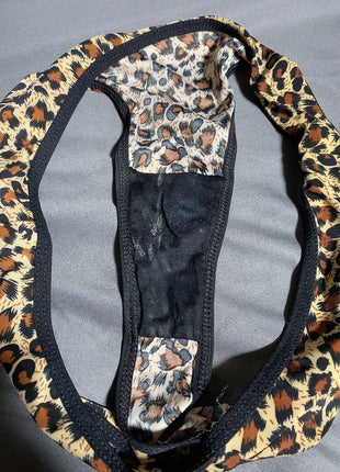 [Premium Used] Leopard print T-back worn for 2 days.