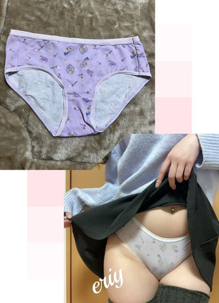 [Premium Used] Warm cotton panties that envelop your large hips.