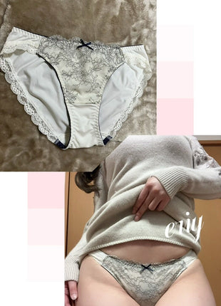 [Premium Used] High-quality branded luxurious lace panties. AMPHI.