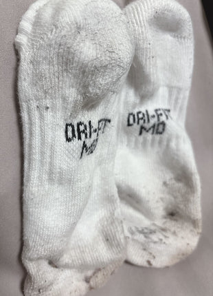 [Premium Used] Unwashed white ankle socks.