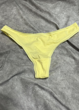 [Premium Used] Worn-out happy yellow T-back ♡