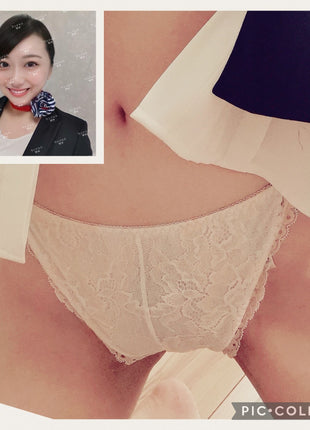 [Premium Used] For the peeping enthusiast older brother ♡ Thrillingly wet ♡ Emeフィール ♡ Lace panties