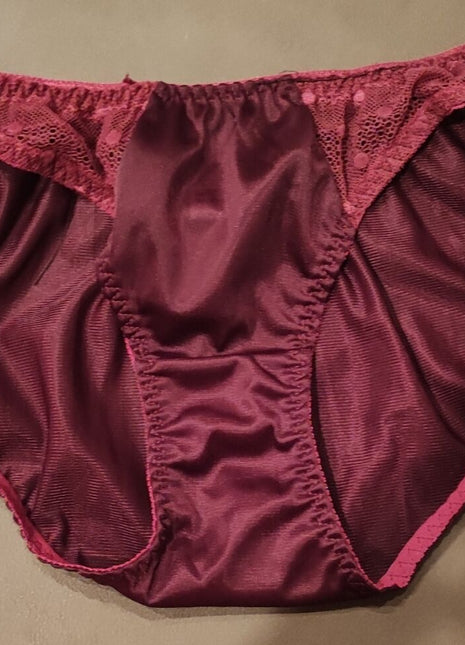 [Premium Used] Former adult film actress wine red glossy panties♡