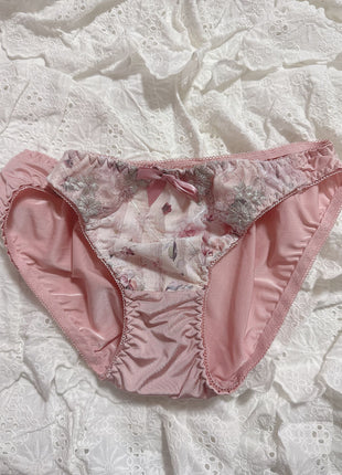 [Premium Used] Pink floral panties