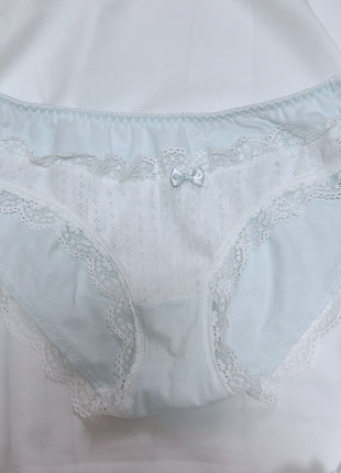 [Premium Used] Light blue ribbon cotton pants