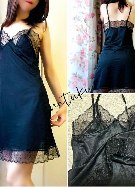 [Premium Used] Longtime favorite long slip with a smooth and glossy texture and beautiful jet-black color.