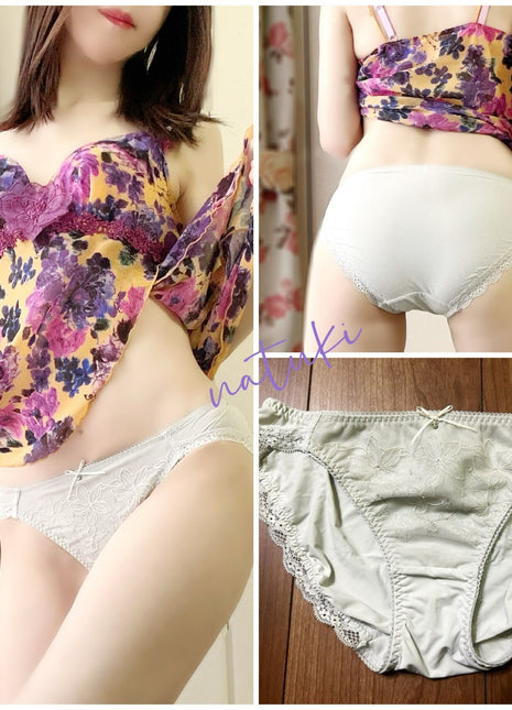 [Premium Used] Stains stand out ♡⁺ Smooth and silky texture ♡⁺ Elegant gray color tutuanna panties