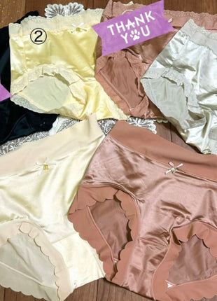 [Premium Used] Feeling so good you can't stop, shiny satin, glossy and radiant ice silk panties.