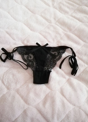 [Premium Used] Black string thong