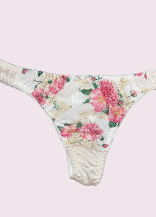 [Premium Used] Floral pattern thong ♡